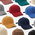 Casquette de baseball en velours vide en gros